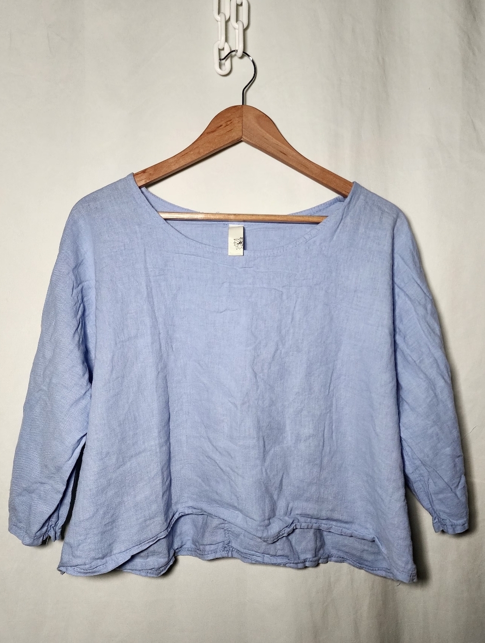 Women's Unbranded Blue Linen Blouse